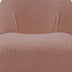 32" Pink Sherpa Solid Color Swivel Slipper Chair - Minihomy