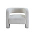 32" White Sherpa Solid Color Barrel Chair - Minihomy