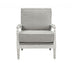 35" Gray Linen And Light Oak Solid Color Club Chair - Minihomy