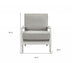 35" Gray Linen And Light Oak Solid Color Club Chair - Minihomy