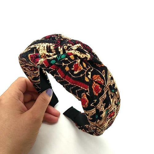Broad-Edged Printed Hemp Headband