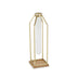 12" Gold And Clear Contemporary Glass Tube - Minihomy