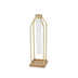 12" Gold And Clear Contemporary Glass Tube - Minihomy