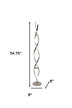 55" Stainless Steel and White LED Novelty Twist Floor Lamp - Minihomy