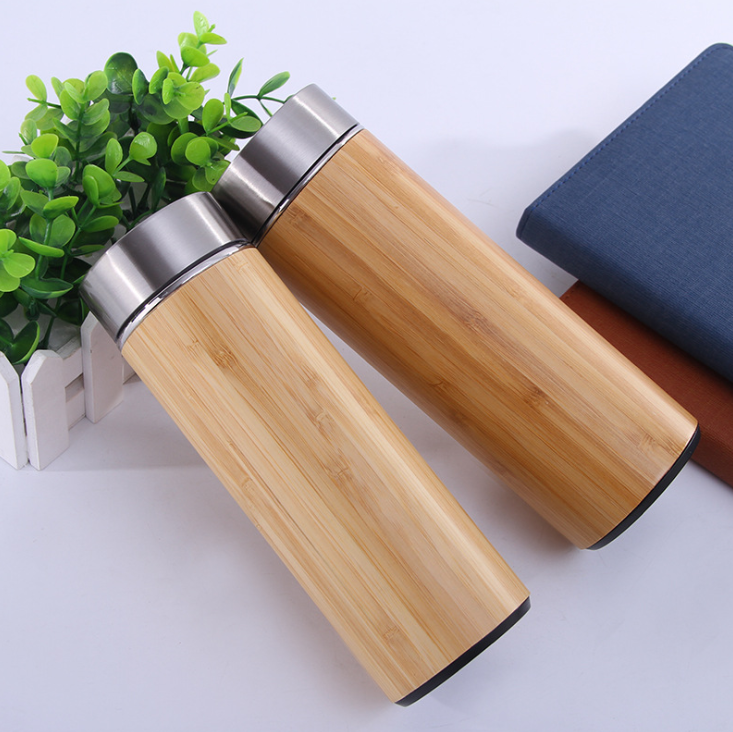 Stainless steel bamboo shell mug