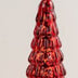 15" Red Glass Christmas Tree Sculpture with LED Light - Minihomy