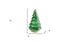 12" Green And Gold Glass Christmas Tree  Sculpture - Minihomy