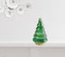 12" Green And Gold Glass Christmas Tree  Sculpture - Minihomy