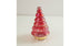 12" Red And Gold Glass Christmas Tree Sculpture - Minihomy