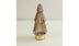 12" Brown And Gold Glass Christmas Tree Sculpture - Minihomy