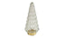 15" Clear And Gold Glass Christmas Tree Sculpture - Minihomy