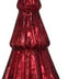 12" Red Glass Christmas Tree Sculpture - Minihomy