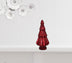 12" Red Glass Christmas Tree Sculpture - Minihomy