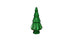 12" Green Glass Christmas Tree Sculpture - Minihomy