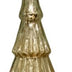 12" Gold Glass Christmas Tree Sculpture - Minihomy