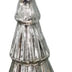 12" Silver Glass Christmas Christmas Tree Sculpture - Minihomy