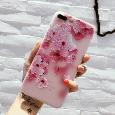 Embossed flower phone case cover - Minihomy