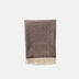 Brown And Ivory Woven Wool Reversable Throw - Minihomy