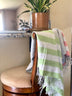 Gray Woven Wool Striped Reversable Throw - Minihomy