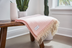 Pink Woven Wool Solid Color Reversable Throw - Minihomy