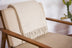 Natural Woven Wool Solid Color Reversable Throw - Minihomy