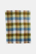 Blue And Green Woven Wool Plaid Reversable Throw - Minihomy