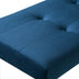 48" Navy Blue And Silver Upholstered Velvet Bench - Minihomy