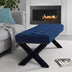 45" Dark Blue Upholstered Velvet Bench - Minihomy