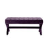 45" Plum And Purple Upholstered Velvet Bench - Minihomy