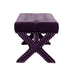 45" Plum And Purple Upholstered Velvet Bench - Minihomy