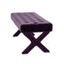 45" Plum And Purple Upholstered Velvet Bench - Minihomy