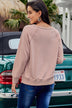 Round Neck Raglan Sleeve Exposed Seam Sweatshirt - Minihomy