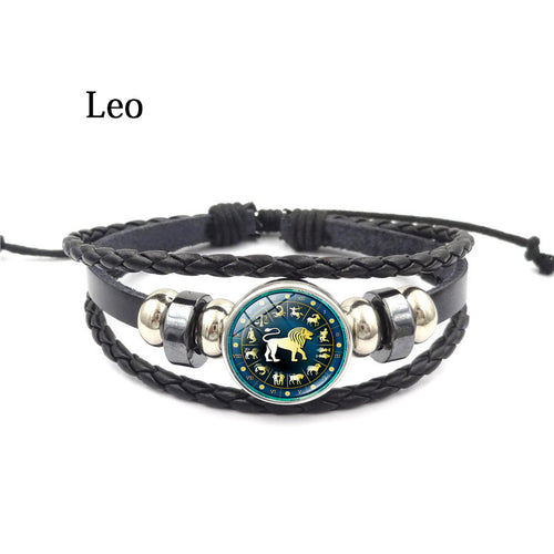 Classic Jewelry Zodiac Bracelets & Bangles Constellation Leather Bracelet