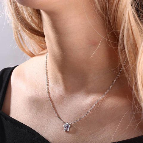 Star-shaped Silver Necklace