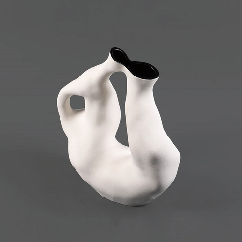 Modern Minimalist Light Luxury Circular Ceramic Flower Vase