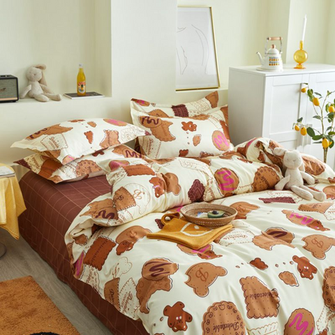 Aloe Cotton Dormitory Student Four-Piece Suit Skin-Friendly Soft Bed Sheet Duvet Cover