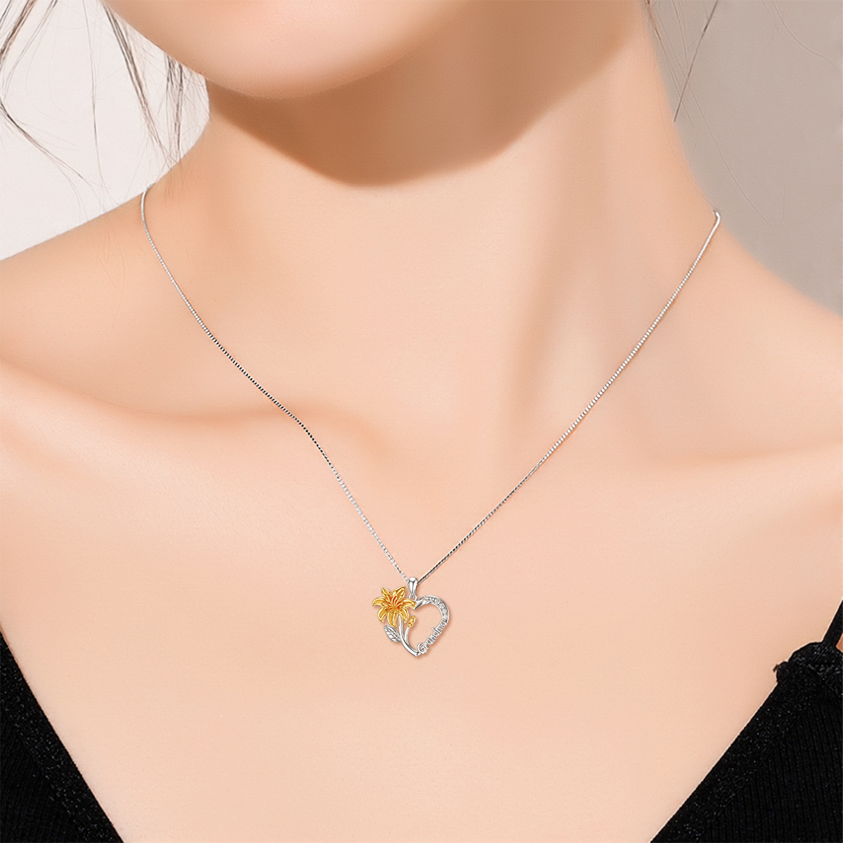 Necklace I Love You Grandmother Nana Pendant Women Jewelry Birthday Gift