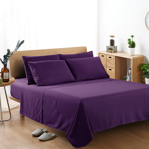 Four-piece Set Of Plain Bedclothes Sheets And Bedding