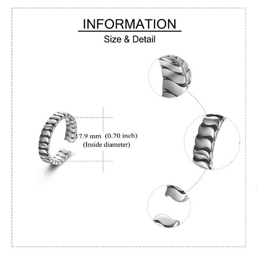 Adjustable Ring Sterling Silver Open Ring Celtic Rose Knot Adjustable Band Ring for Women Men