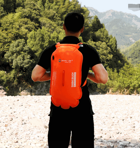 Double Airbag Swimming Buoy Floating Mark Detachable Shoulder Waterproof Backpack