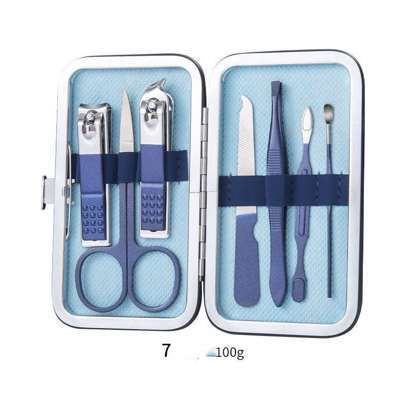 Professional Scissors Nail Clippers Set with Ear Spoon, Dead Skin Pliers, and Nail Cutting Pliers