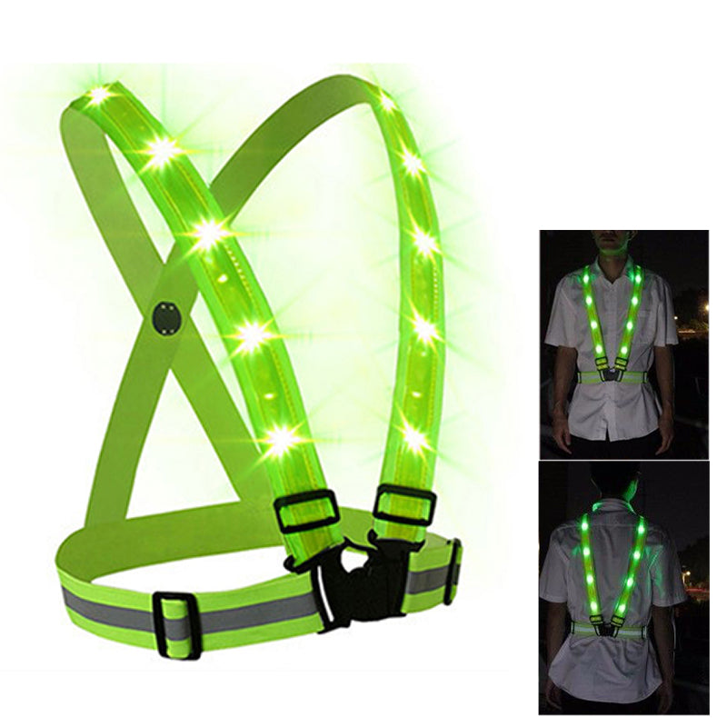 Outdoor Sports Flashing Warning Reflective Riding Strap Luminous Net