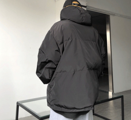 Black All-match Thick Bread Jacket