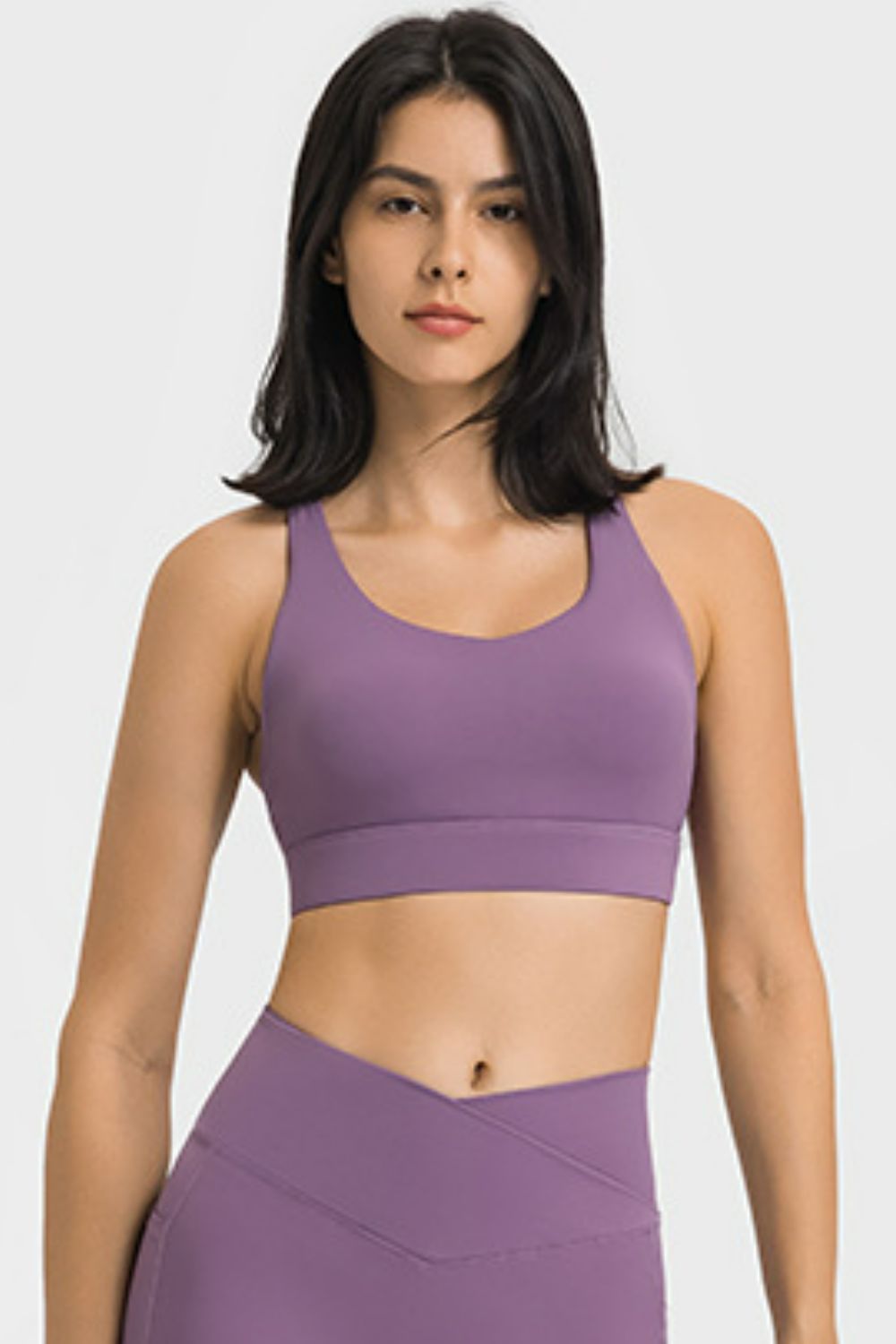 Breathable Crisscross Back Sports Bra - Minihomy