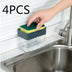 2-in-1 Soap Dispenser Sponge Caddy Push-type Liquid Box Detergent Automatic Dosing Box - Minihomy