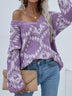 Geometric Print Chunky Knit Sweater - Minihomy