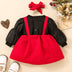 Baby Girl Two-Tone Bow Detail Dress - Minihomy