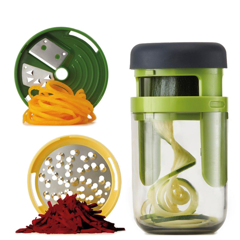 Hand - Held Rotary Vegetable Cutter Three - In - One Function