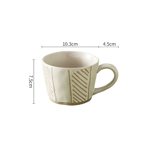 Stoneware Retro Ceramic Hand-squeezed Ins Style High-value Cup