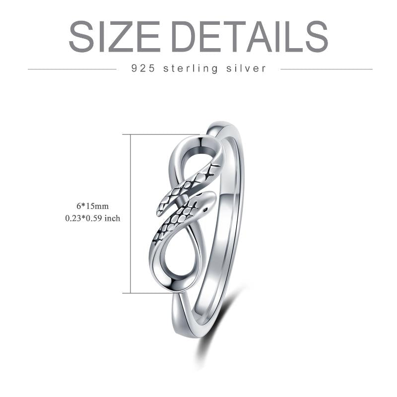 Snake Thumb Toe Ring Sterling Silver Animal Infinity Jewelry